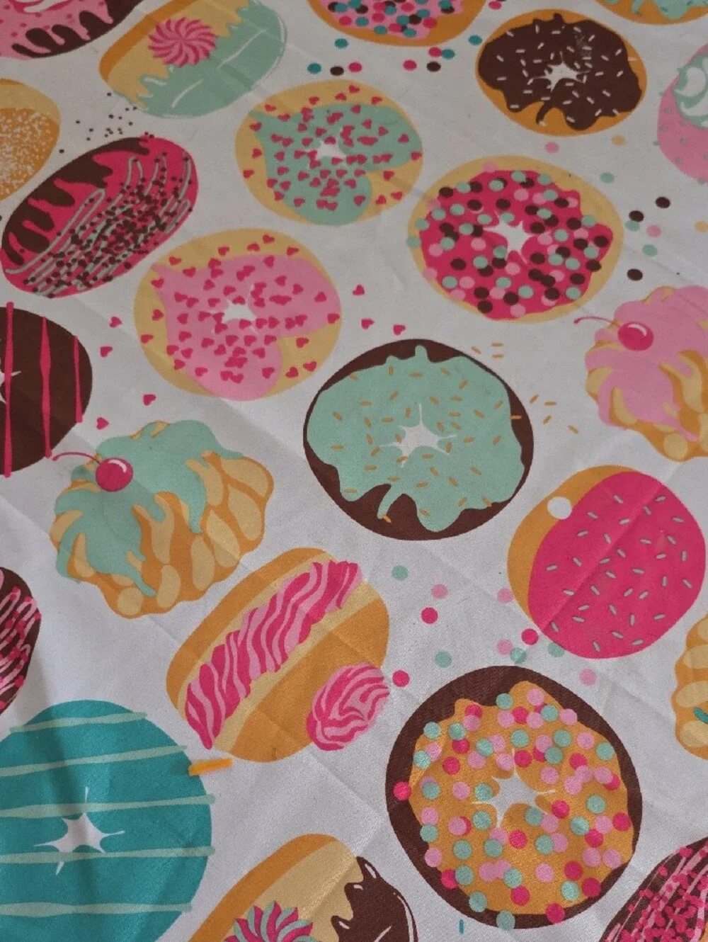 Cynthia Rowley Tablecloth Covered With Bright Donuts